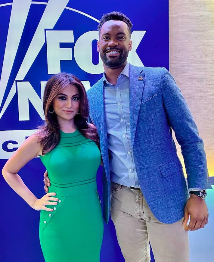 Aishah Hasnie with Lawrence B. Jones